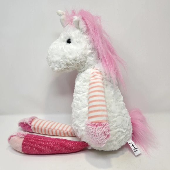 Aurora Purely Luxe White Pink Unicorn Plush 13" Stuffed Animal Soft Toy - Picture 3 of 8